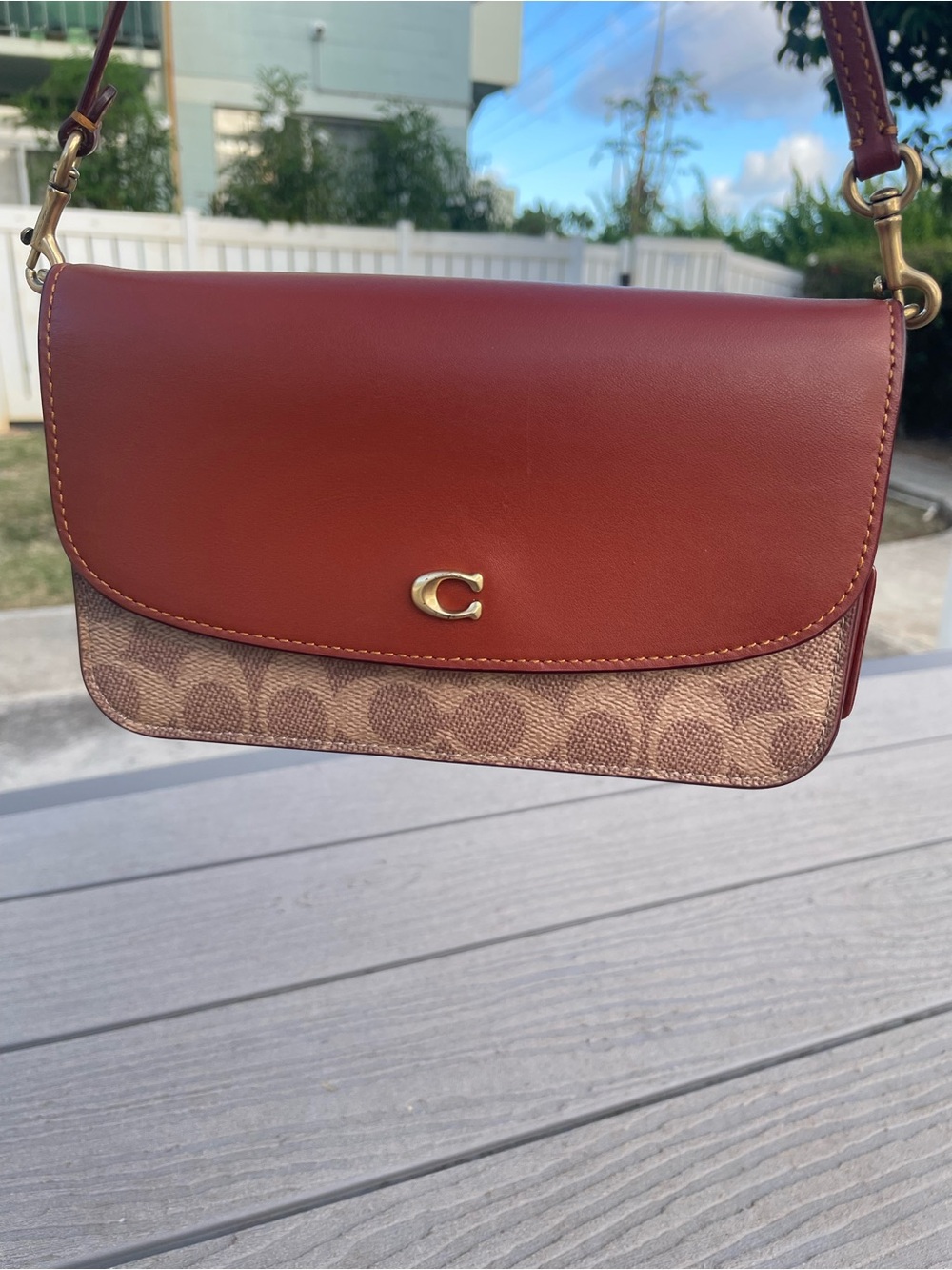 Coach Leather Signature Crossbody
